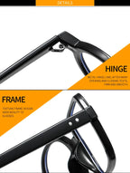 Montura Gafas Asimétricas Retro Redondas Cuadradas | Lentes Transparentes Unisex Ópticas