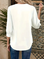Blusa de Verano Cuello de Pico | Talla Grande | Tico Trendy