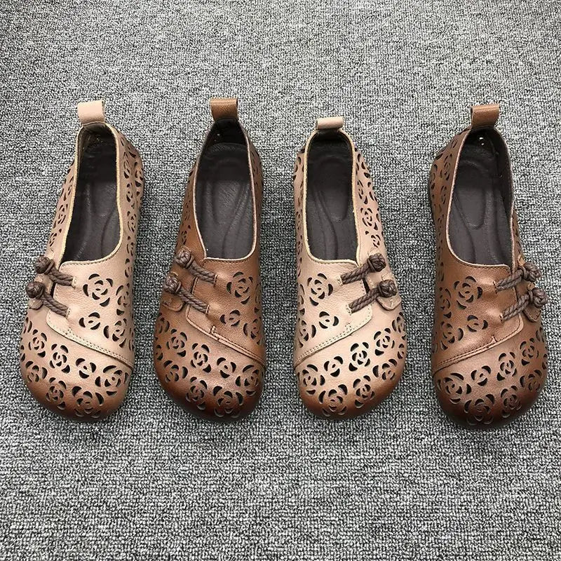 Mocasines de Diseñador con Punta Cuadrada | Ajuste Ancho | Cuero Suave | Novedad