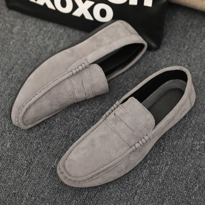 Mocasines Lona Hombre ∣ Transpirables Ligeros ∣ Conducción Zapatos Planos