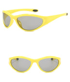 Gafas Sol Y2K Ovaladas Pequeñas Futuristas | Sentido Tecnología Gradiente UV400