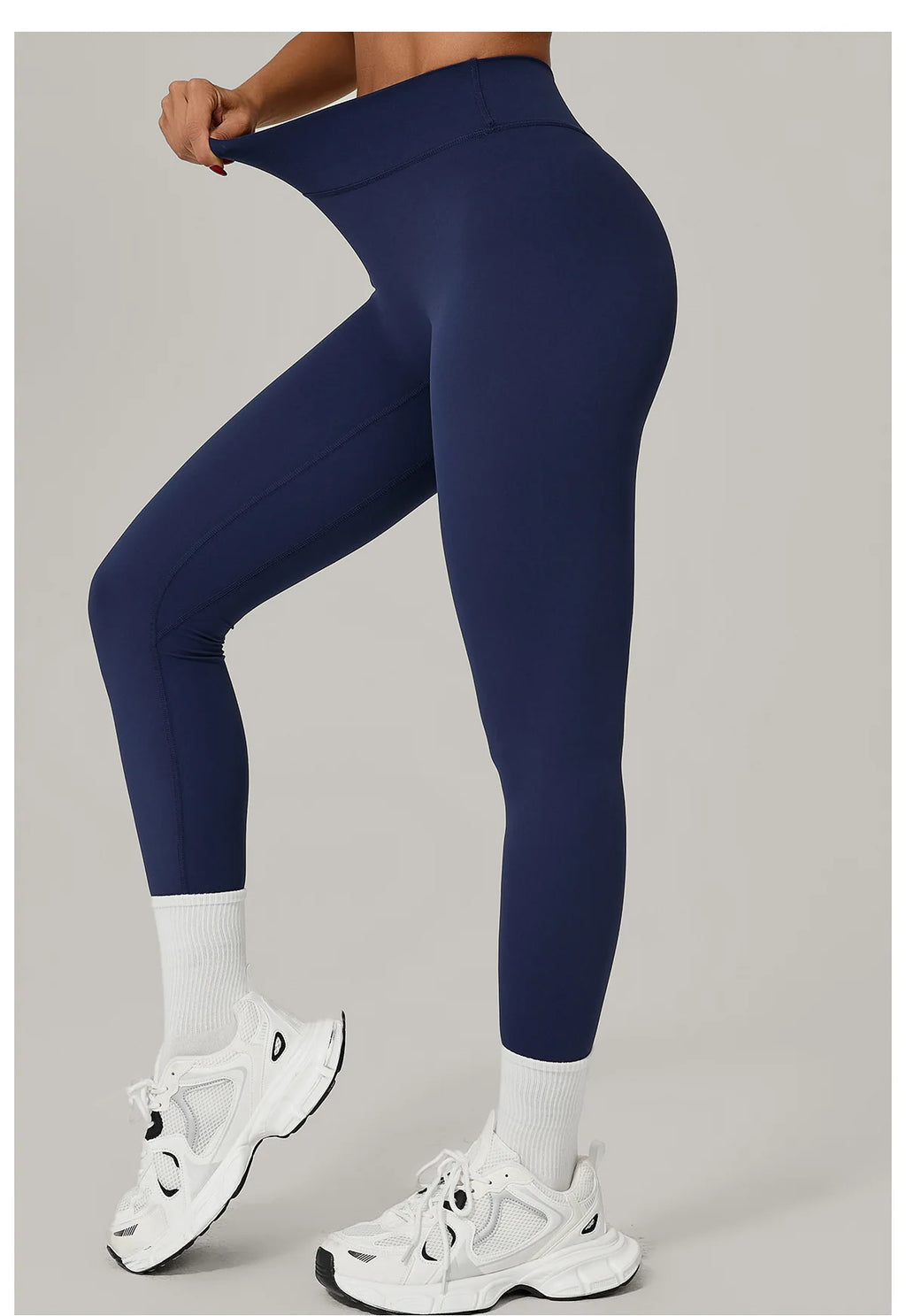 Pantalones de Yoga VEQKING con Pliegues Invisibles para Mujer, Leggings Deportivos de Cintura Alta, Levanta Glúteos, Secado Rápido, Ropa Deportiva para Gimnasio