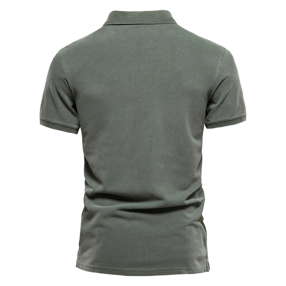 Polo Algodón Streetwear Hombre | Color Sólido Manga Corta | Tallas S-XXL | Tico Trendy