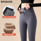 Leggings Piel Tiburón Polar Grueso | Moldeador Cremallera Cálida | Cintura Shaping OI | Ticotrendy
