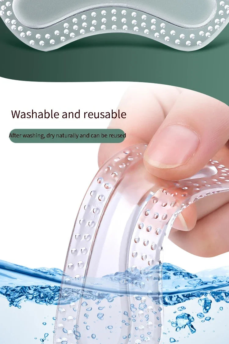 Protectores de talón de GEL para mujer, cojín de silicona, productos para el cuidado de los pies, almohadillas antideslizantes para tacones altos, plantillas de tamaño ajustable, 1 par