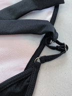 Traje de Baño de Una Pieza Sexy con Retazos para Verano