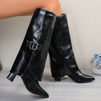 Botas Negras de Tacón Alto | Estilo Punk Gótico | Mujer