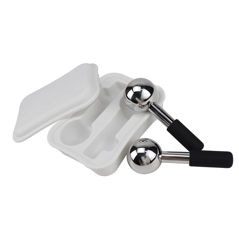 Rodillo de Metal mágico de acero inoxidable para terapia de frío, rodillo de belleza Facial de enfriamiento de oro rosa para la piel, gran oferta