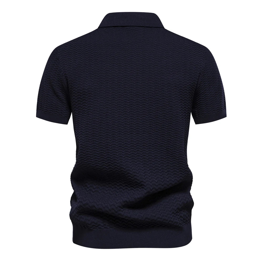 Polo Punto Acanalado Texturizado Hombre | Transpirable Verano | Tallas S-XXL | Tico Trendy
