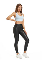 Leggings Piel Sintética Oveja | Realce Cálido Negro | Pantalón de Moda OI | Ticotrendy