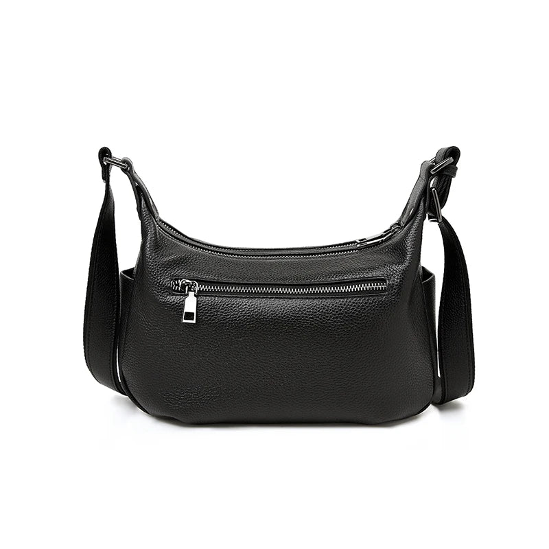 LAORENTOU, bandolera de piel auténtica para mujer, bolso cruzado de gran capacidad para Otoño e Invierno 2025, bolso Hobo para trabajo y oficina