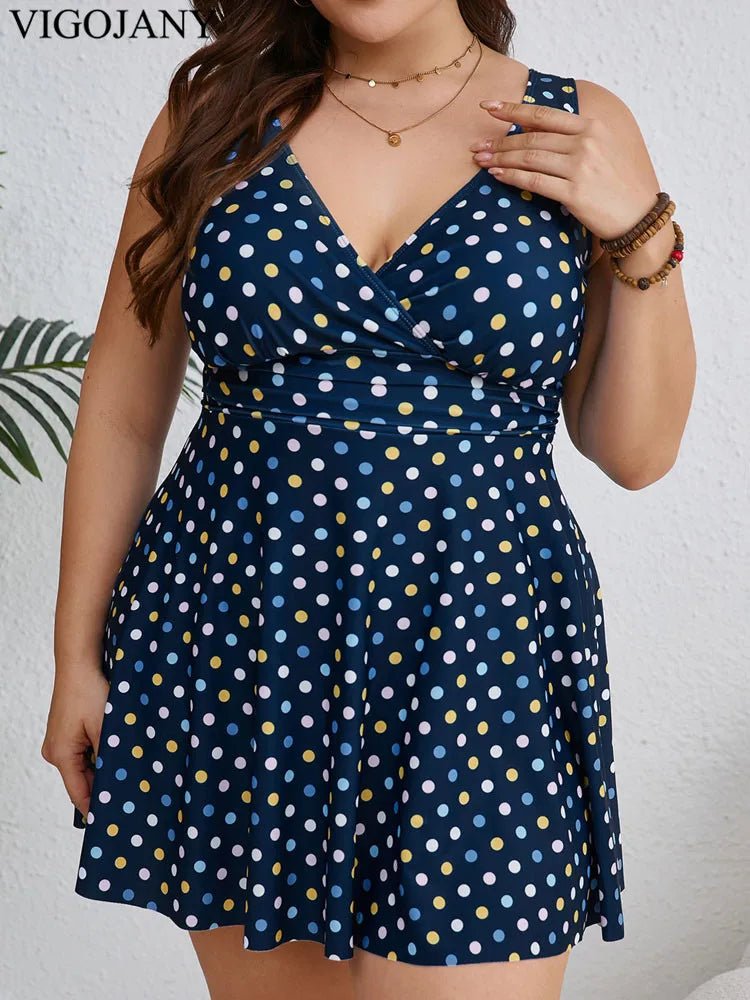 Tankini Estampado de Talle Largo con Tirantes