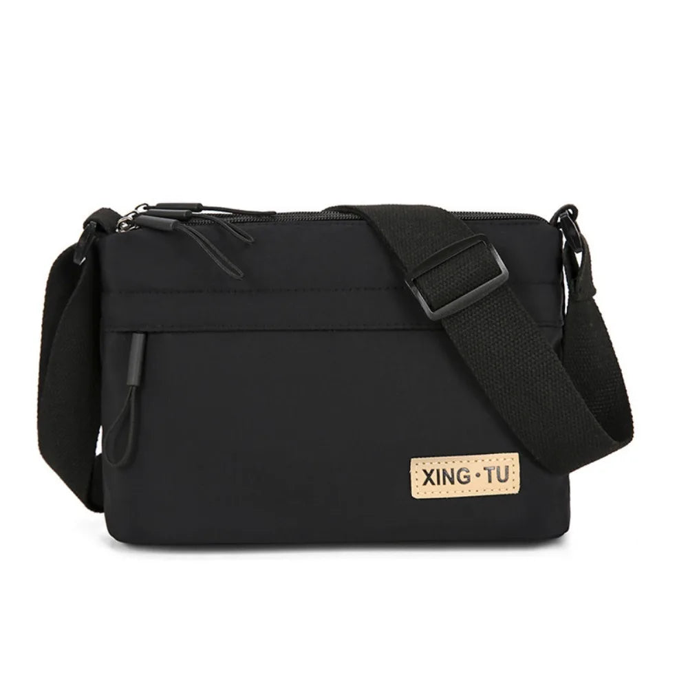 Bandolera Oxford de Gran Capacidad y Múltiples Cremalleras para Unisex