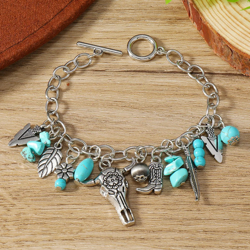 Pulseras de Cuero para Hombre y Mujer |  Hojas y Plumas  |  Dijes de Animales