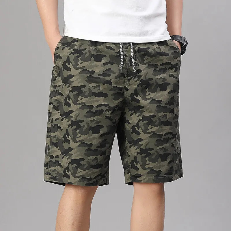 Pantalones Cortos Cargo para Hombre | Cintura Elástica  | Tallas Grandes | Ticotrendy