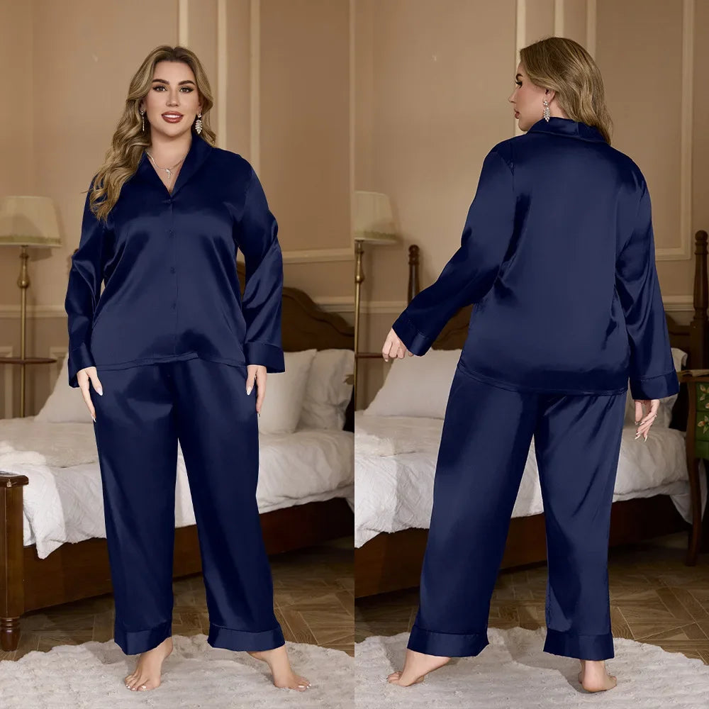 Conjunto de Pijama con Encaje Translucido | Talla Grande
