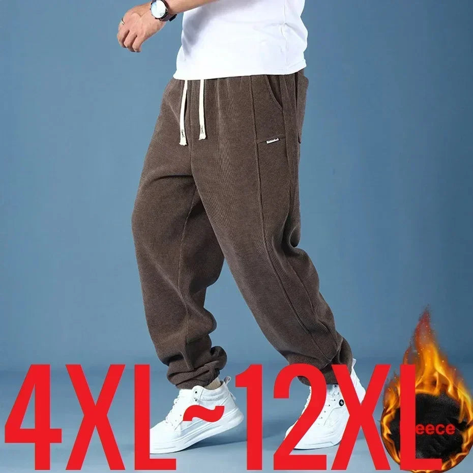 Pantalones de Pana Extragrandes | Forro Polar Invernal | Tallas Plus 10XL-12XL | Ticotrendy