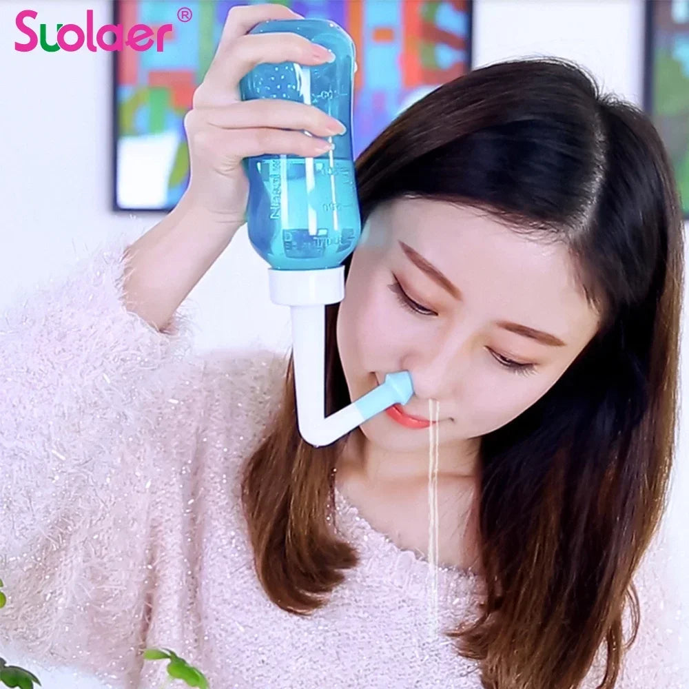 Lavador Nasal Neti Pot | Limpieza Vías Respiratorias Para Adultos Y Niños | Tratamiento Rinitis