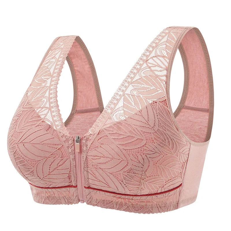 Sujetador Yoga Cremallera | Algodón Sin Aro Transpirable | Tallas S-6XL Encaje | Tico Trendy