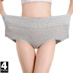 4 Paquete Bragas Cintura Alta | Algodón Moldeador Talla Grande | Tico Trendy