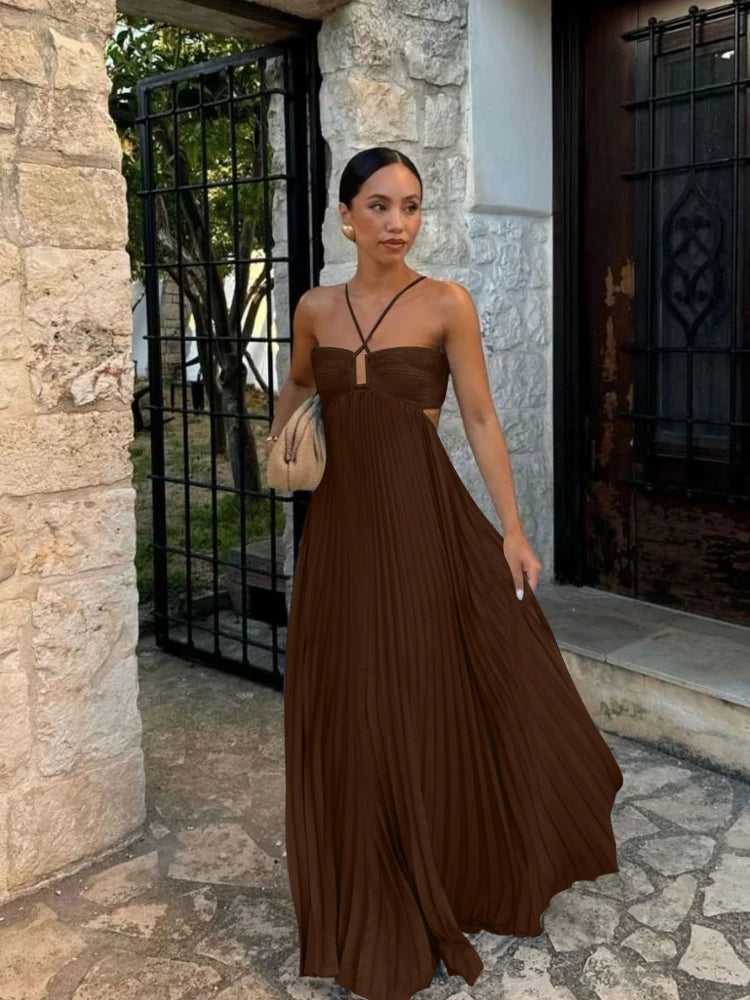 Vestido de Batas Plisado 2025 para Vacaciones | Estilo Versátil