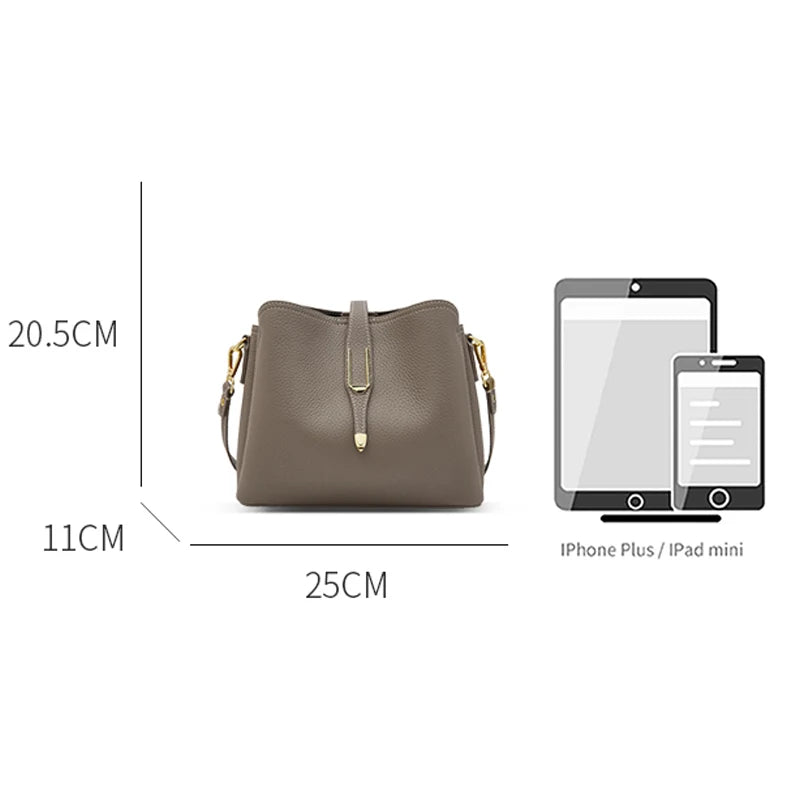 LAORENTOU Bolso cruzado de cuero de vaca para mujer, bolso de hombro informal a la moda, regalo de Festival para esposa, mamá