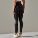 Pantalón Lápiz Alto Ticotrendy | Cuero PU Elástico | Otoño Invierno