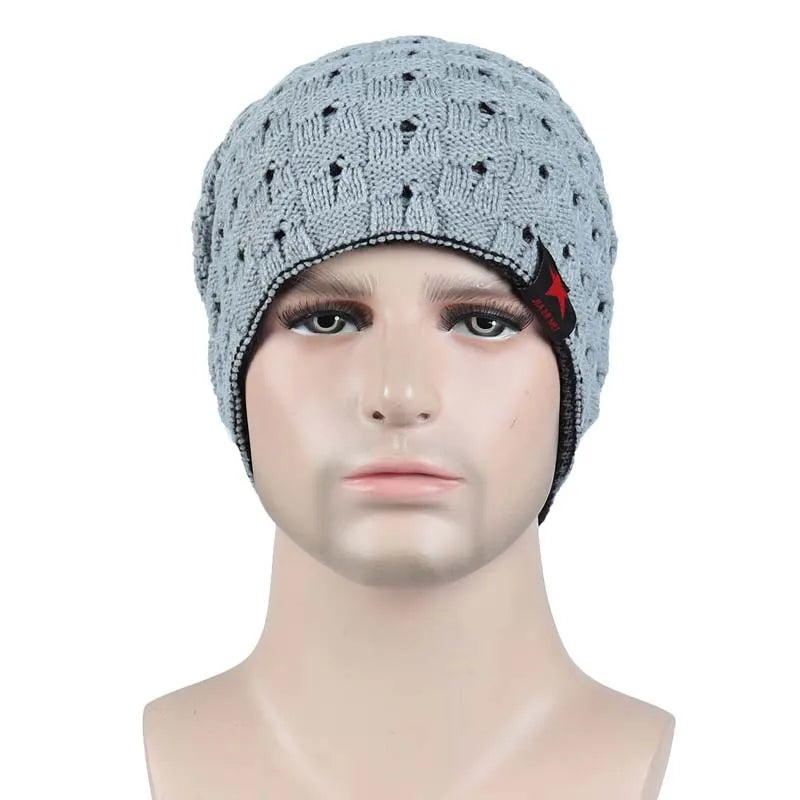 Gorro Punto Acrílico Rayas Cálido Térmico | Invierno Montar Casual Unisex