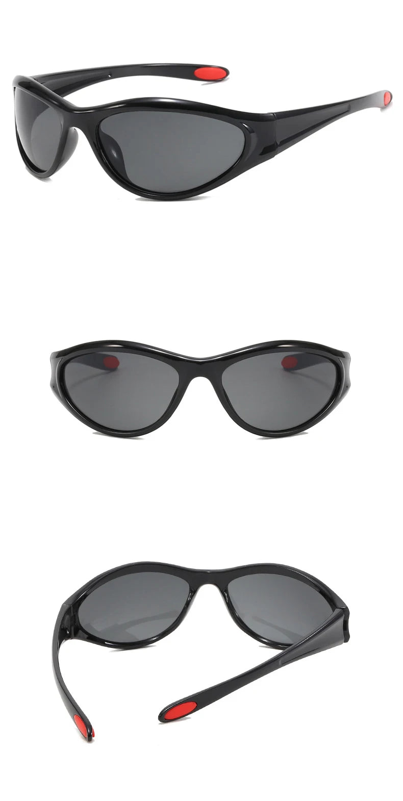 Gafas Sol Y2K Ovaladas Pequeñas Futuristas | Sentido Tecnología Gradiente UV400