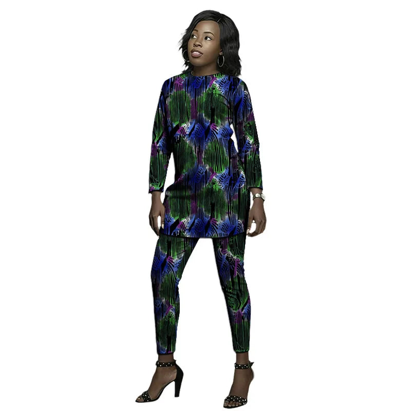 Conjunto Ankara Blusa Cuello en V y Pantalón