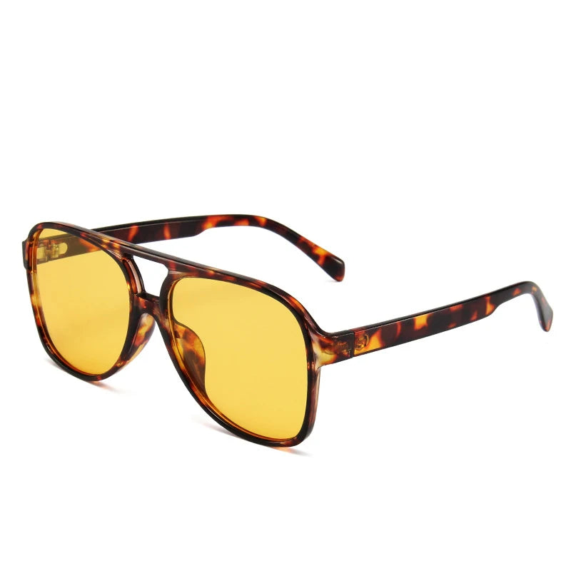 Gafas de Sol Cuadradas de Puente Doble Estilo Tendencia Tico