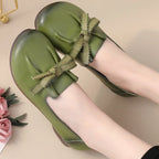 Mocasines Étnicos De Flores | Cuero Genuino Estilo Retro Lujoso Casual