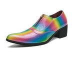 Zapatos Formales Hombre Ticotrendy Piel Dividida Boda Cómodos Con Cremallera | Punta Puntiaguda