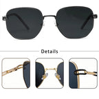 Gafas de Sol CATERSIDE Polarizadas | Lentes Poligonales | Montura Metal | UV400
