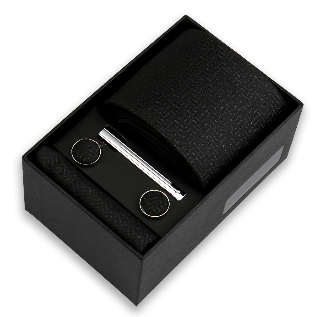 Conjunto De Lujo Corbata Pañuelo Clip Gemelos Accesorio Para Hombres