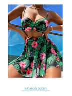 Bikini con Estampado Tropical y Falda - Para un Día en el Caribe