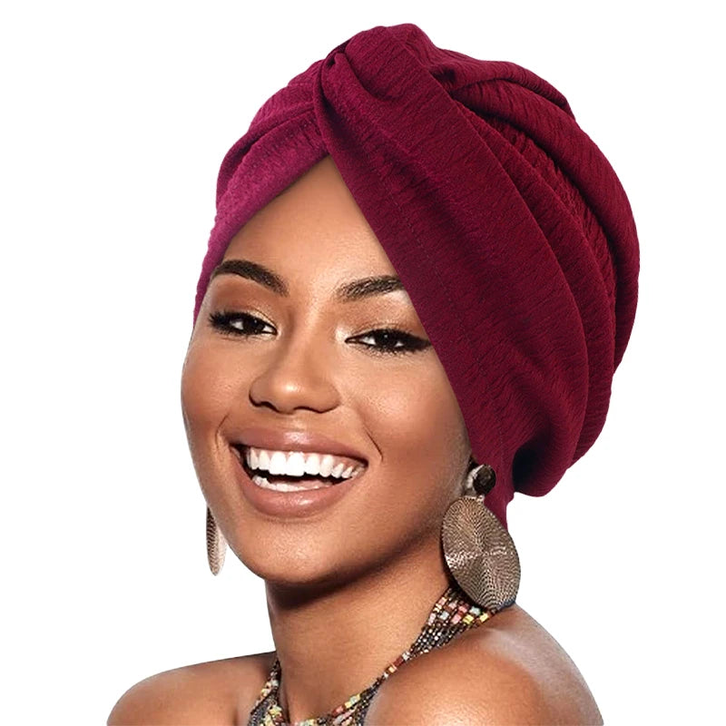 Nuevo turbante musulmán para mujer, gorro envolvente para la cabeza, pañuelo elástico para la cabeza, pañuelos, sombreros para el cabello para mujer, gorro, pañuelo interior islámico