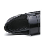 Mocasines Retro Hombre Cuero Marrón | Clásicos Punta Puntiaguda Sin Cordones Daily