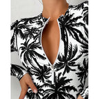 Traje de Baño Una Pieza con Mangas Largas | Bikini Estilo | Nuevo | Verano