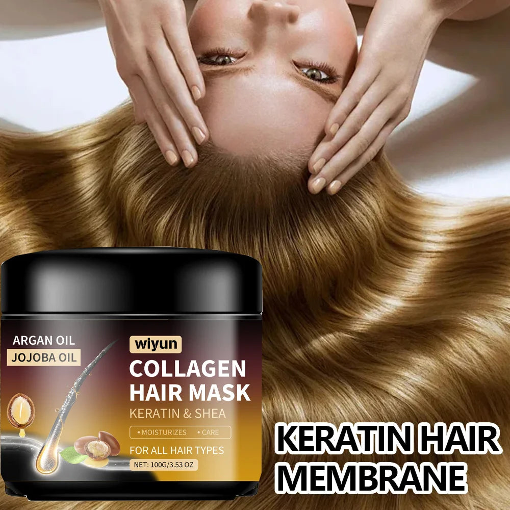 Mascarilla hidratante para el cabello con queratina, acondicionador suave y liso, Frizz, cuidado del cabello dañado, reparación del cabello dañado, restauración de brillo