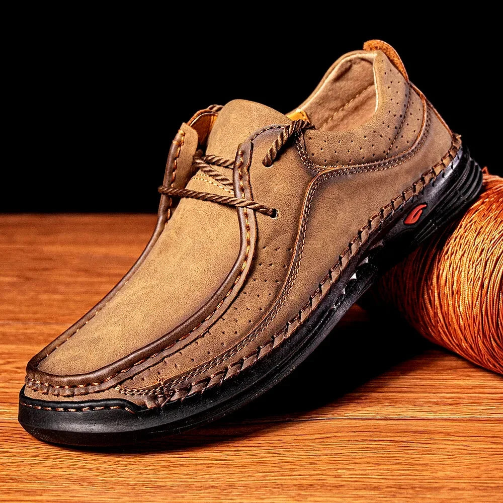 Zapatos Cuero Hombre ∣ Casual Negocios ∣ Talla Grande Hechos a Mano