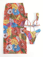 Bikini con Volantes y Falda - Conjunto Monocromático para la Playa Tica