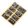 Anillos Chinos Metal 8 Juegos Set | Rompecabezas Clasico Desafio Mental | IQ Brain Teaser