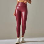 Leggings Cuero Verano Mujer | Cintura Alta Efecto Push Up | Piel Sintética