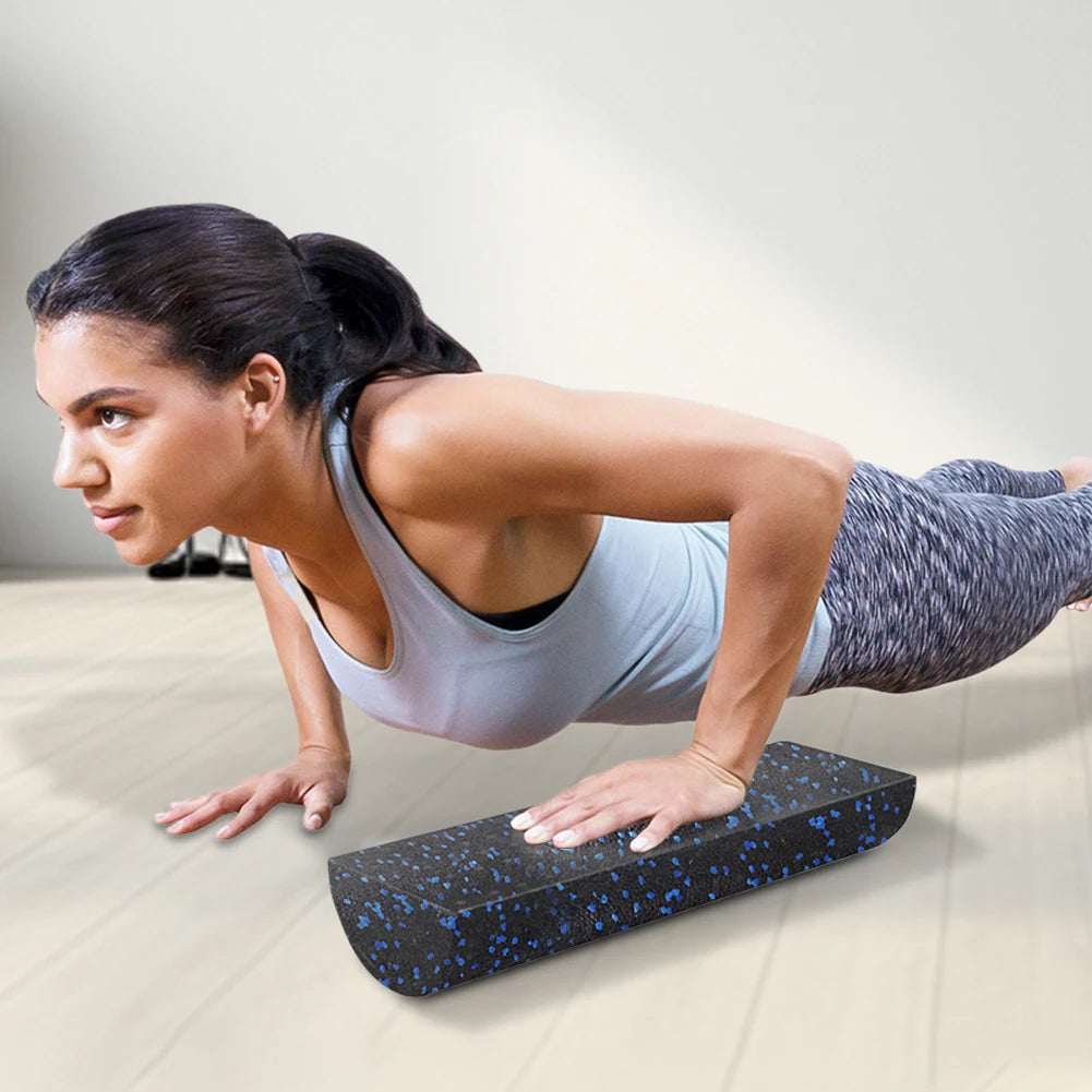 Rodillo de masaje semicircular para Yoga, rodillo de espuma semicircular de alta densidad, camilla trasera de 30cm, multifunción para gimnasio en casa