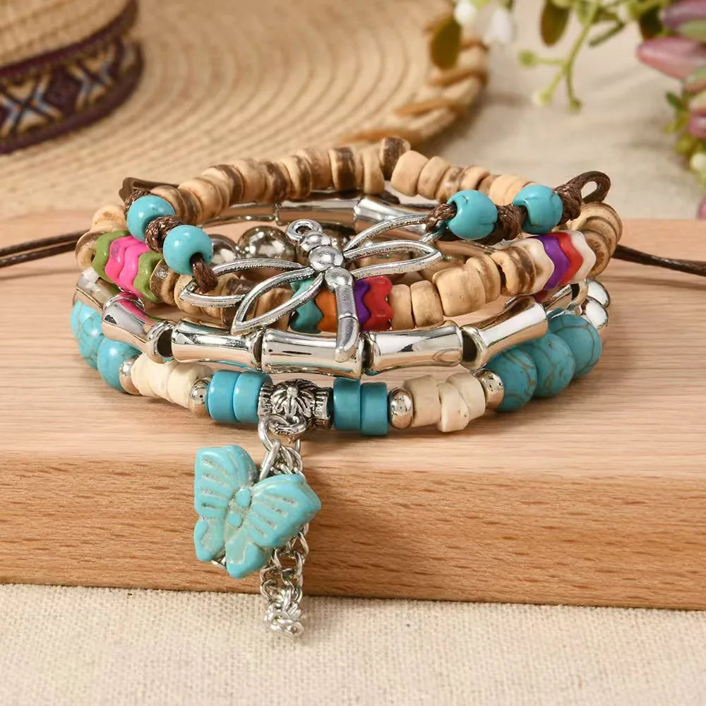Pulseras de Cuero para Hombre y Mujer |  Hojas y Plumas  |  Dijes de Animales