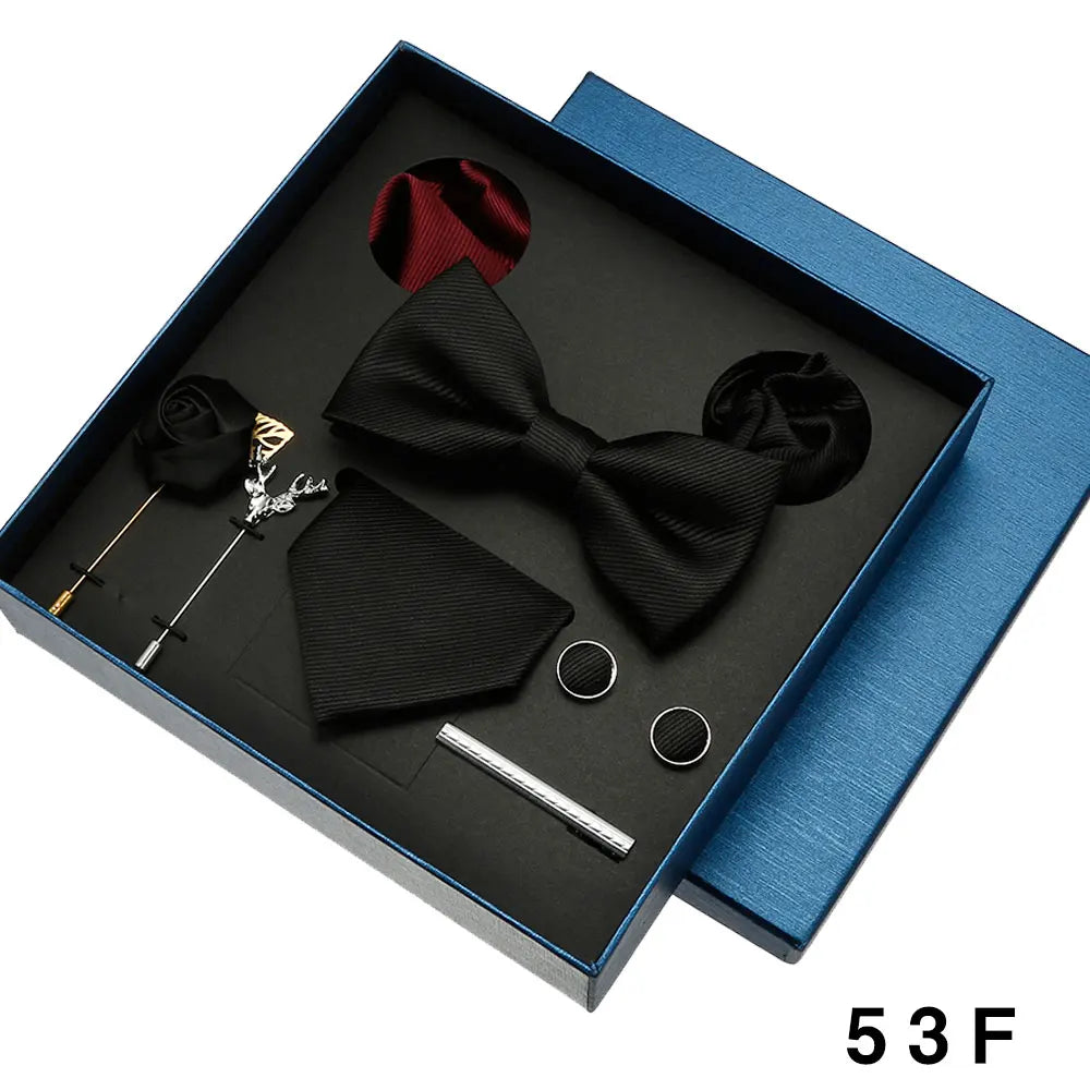 Set Corbata Pañuelo Gemelos Elegancia Formal Estilo Tico Regalo