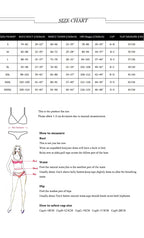 Bikini de Talla Grande con Volantes - Estampado y Tiro Alto para Playa