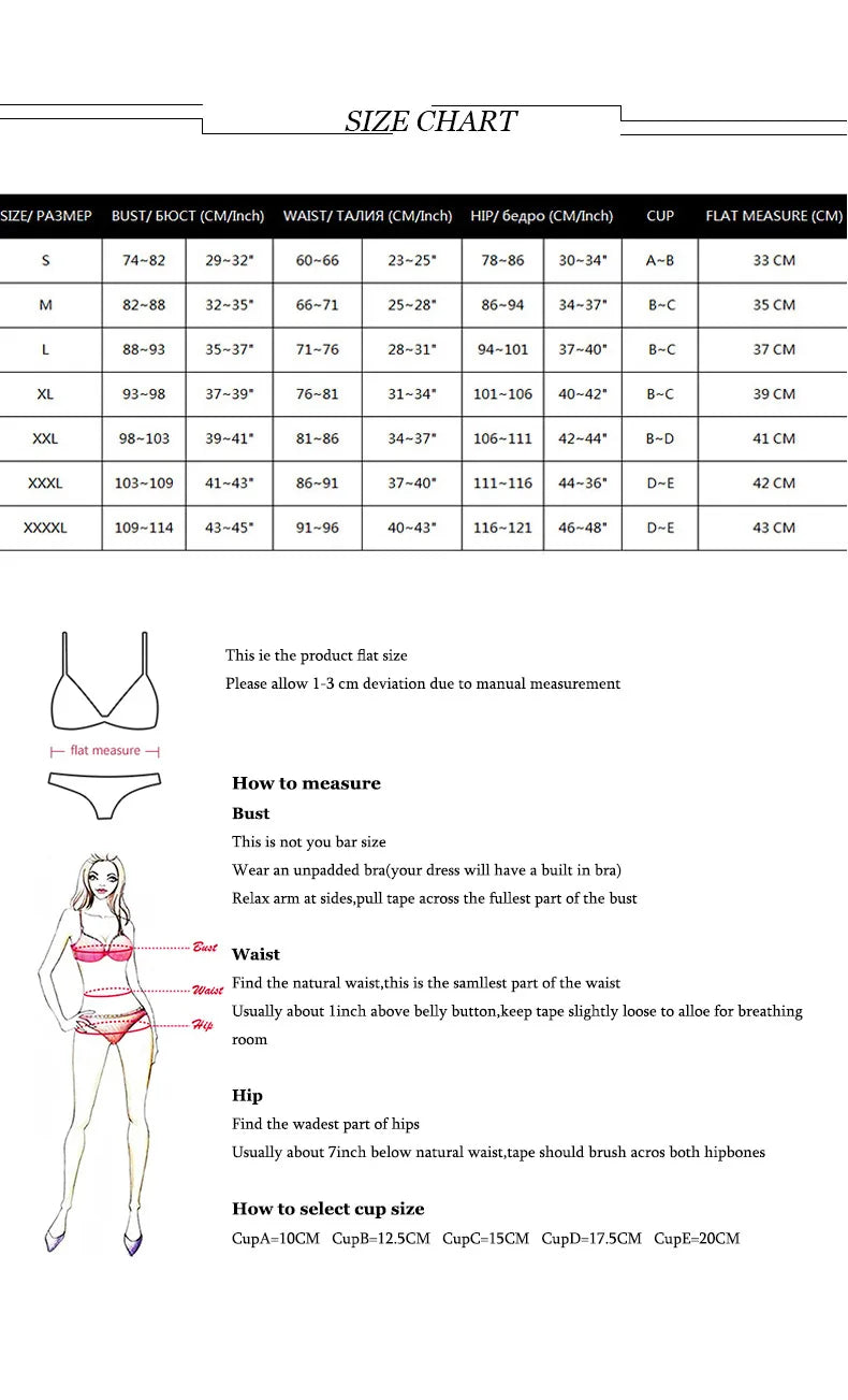 Bikini de Talla Grande con Volantes - Estampado y Tiro Alto para Playa