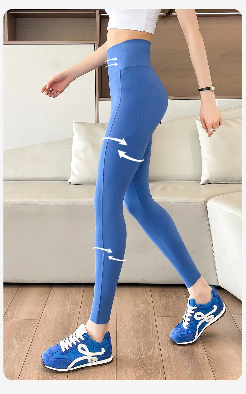 Leggings Piel Tiburón Bolsillo | Push Up Cintura Alta | Fitness Yoga Correr P-O | Ticotrendy